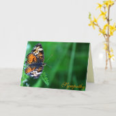 Mit tiefem Beileid-Schmetterlingsdesign Karte (Gelbe Blume)