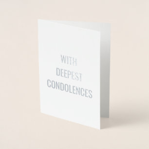 Mit tiefem Beileid Text Minimalistisches Beileid Folienkarte