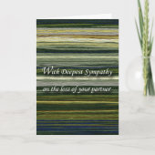 Mit tiefem Beileid, Verlust des Partners, Threads Karte (Vorderseite)