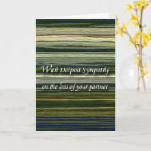 Mit tiefem Beileid, Verlust des Partners, Threads Karte (Gelbe Blume)