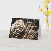 mit tiefer Bedauernskarte Karte (Gelbe Blume)