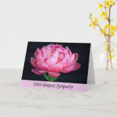Mit tiefer Beileid rosafarbene Peony Card Karte (Gelbe Blume)