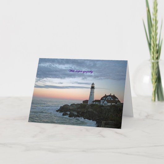 Mit tiefstem Beileid, bei Sonnenuntergang Karte (Vorderseite)