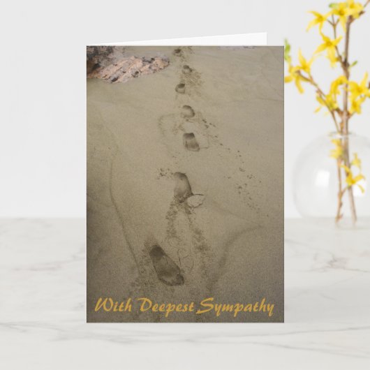 Mit tiefstem Beileid Beileid Karte (Gelbe Blume)