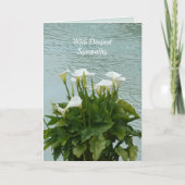 Mit tiefstem Beileid, Calla Lilies Karte (Vorderseite)