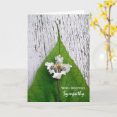 Mit tiefstem Beileid Catalpa Blossom und Leaf Karte (Gelbe Blume)