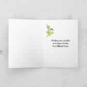 Mit tiefstem Beileid Chickadee - Wasserfarbene Vög Karte (Innenseite)