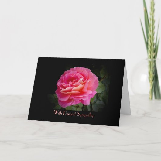 Mit tiefstem Beileid ein perfekter Rosengrüßer Karte (Vorderseite)