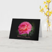 Mit tiefstem Beileid ein perfekter Rosengrüßer Karte (Gelbe Blume)