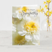 Mit tiefstem Beileid Foto für weiße Blume Karte (Gelbe Blume)