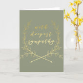 Mit tiefstem Beileid - Grußkarte Karte (Gelbe Blume)