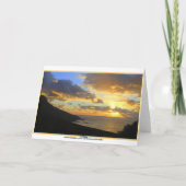 Mit tiefstem Beileid, Meeresküste und Sonnenunterg Karte (Rückseite)