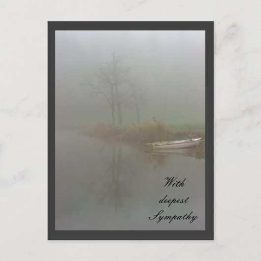 Mit tiefstem Beileid Postkarte (Vorderseite)