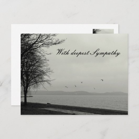Mit tiefstem Beileid Postkarte (Vorne/Hinten)