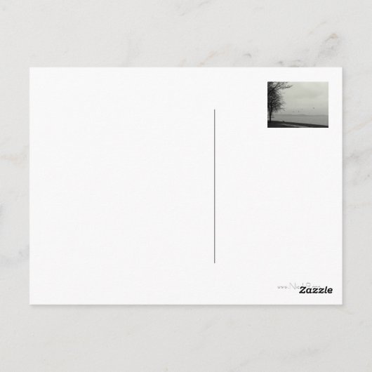 Mit tiefstem Beileid Postkarte (Rückseite)