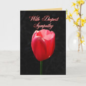 Mit tiefstem Beileid Red Tulip Karte (Gelbe Blume)