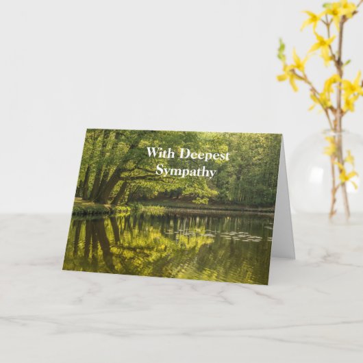 Mit tiefstem Beileid Reflektion des Sees Karte (Gelbe Blume)