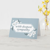 Mit tiefstem Beileid Schöne Graublüte Karte (Gelbe Blume)