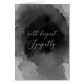 Mit tiefstem Beileid. Schwarzes Watercolor-Skript (Vorne)