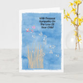 Mit tiefstem Beileid über den Kinderverlust Karte (Gelbe Blume)