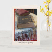 Mit tiefstem Beileid, Vintager Bibelgrüßung Karte (Gelbe Blume)