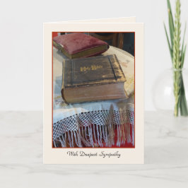 Mit tiefstem Beileid, Vintager Bibelgrüßung Karte