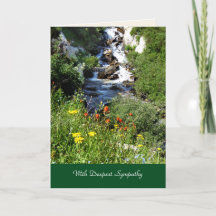Mit tiefstem Beileid, Wasserfall mit Wildblumen