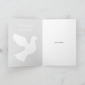 Mit tiefstem Beileid weiß taube Beileid Karte (Innenseite)