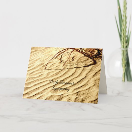 Mit tiefstem Beileid, Wüstengesund Gruß Karte (Vorderseite)