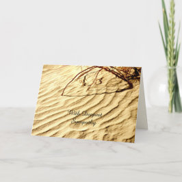 Mit tiefstem Beileid, Wüstengesund Gruß Karte