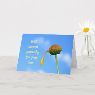 Mit tiefstem Mitgefühl - mit einer Blume Karte