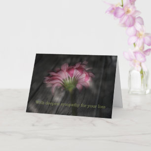 Mit tiefstem Mitgefühl - rosa Blume Karte