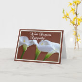 Mit tiefsten Beileid-Lilien Karte (Gelbe Blume)