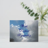 Mit tiefsten Beileid-Wolken Postkarte (Stehend Vorderseite)