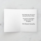 Mit tiefster Beileid-Orchidee-Blume Karte (Innenseite)