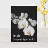 Mit tiefster Beileid-Orchidee-Blume Karte (Gelbe Blume)