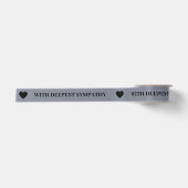 Mit tiefster Beileid Pewter Metallic Band Satinband (Vorderseite)