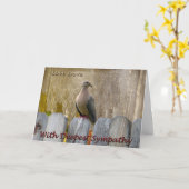 Mit tiefster Beileid Taube Karte (Gelbe Blume)