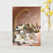 Mit tiefster Beileids-Karte Karte (Gelbe Blume)