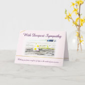 Mit tiefster Beileids-Karte Karte (Gelbe Blume)