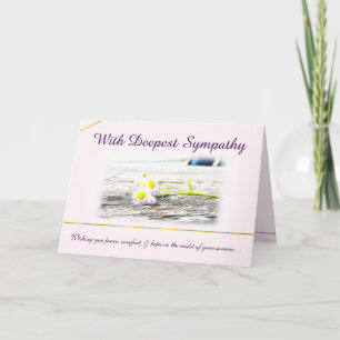 Mit tiefster Beileids-Karte Karte