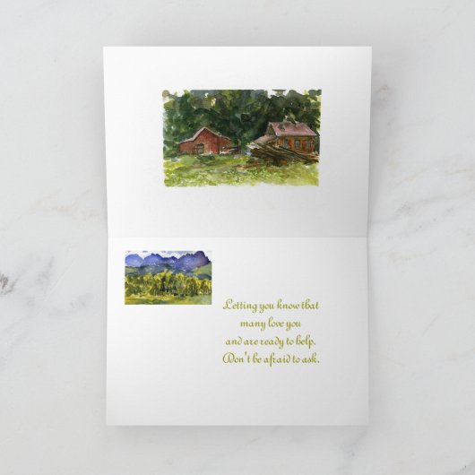 Mit tiefster Beileids-oder Anlass-Schablone Karte (Innenseite)