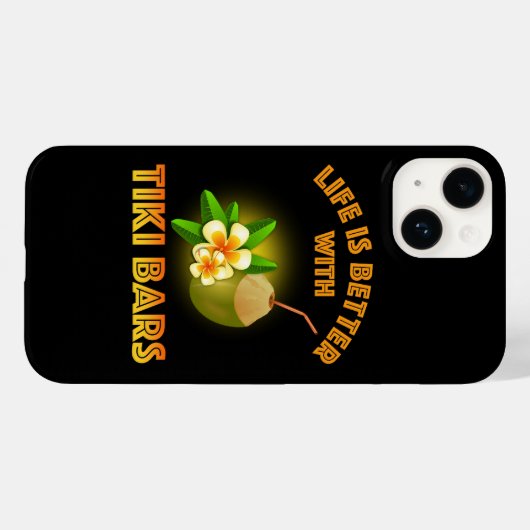 Mit Tiki Bars ist das Leben besser Case-Mate iPhone Hülle (Rückseite (Horizontal))