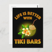 Mit Tiki Bars ist das Leben besser Postkarte (Vorne/Hinten)