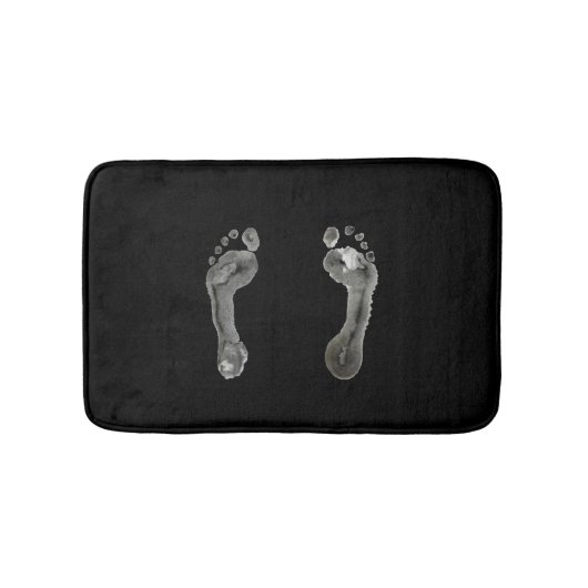 Mit Tinte geschwärzte Abdrücke (Schwarzes) Badematte (Vorderseite)