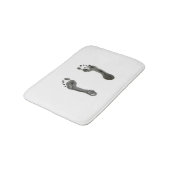 Mit Tinte geschwärzte Abdrücke (weiß) Badematte (Schrägansicht)