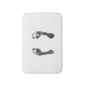 Mit Tinte geschwärzte Abdrücke (weiß) Badematte (Vorderseite Vertikal)