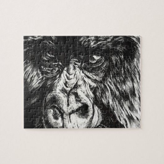 Mit Tinte geschwärztes Gorilla-Puzzlespiel Puzzle (Horizontal)