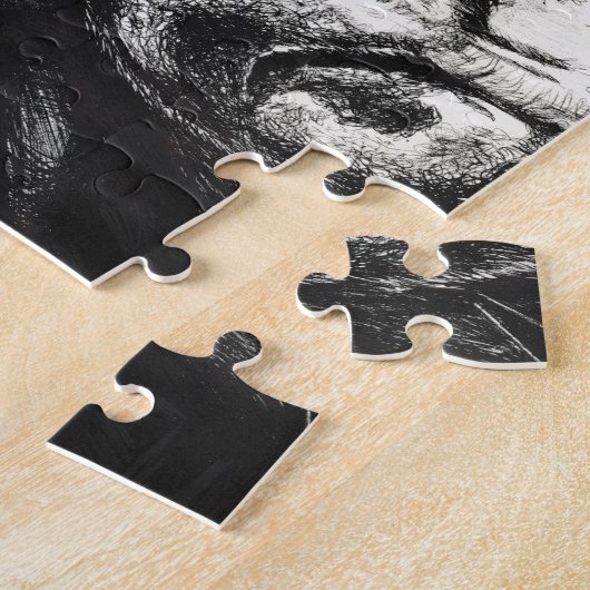 Mit Tinte geschwärztes Gorilla-Puzzlespiel Puzzle (Seite)