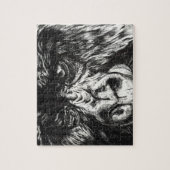 Mit Tinte geschwärztes Gorilla-Puzzlespiel Puzzle (Vertikal)